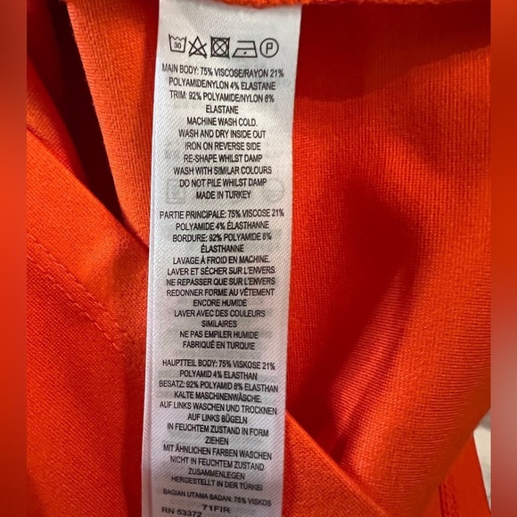 Poppy red FRENCH CONNECTION bodycon dress‎ size 8. - Picture 11 of 15